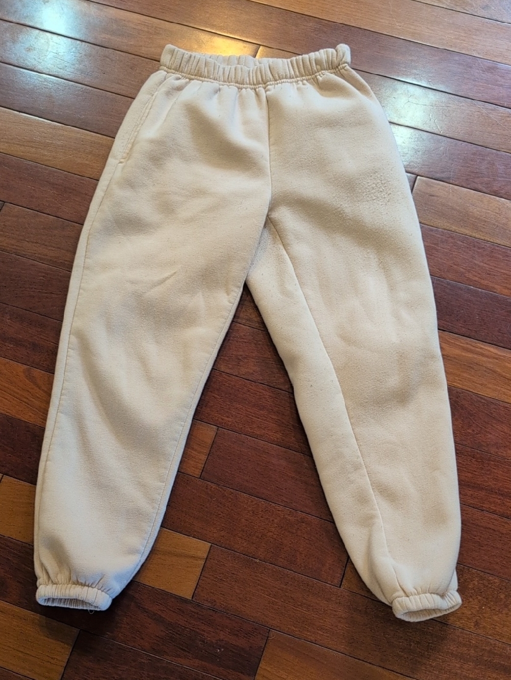 Roma Concept Cream Fleece Jogger Sweatpants Pants Size Medium